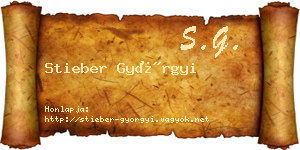 Stieber Györgyi névjegykártya