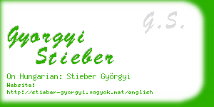 gyorgyi stieber business card