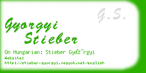 gyorgyi stieber business card